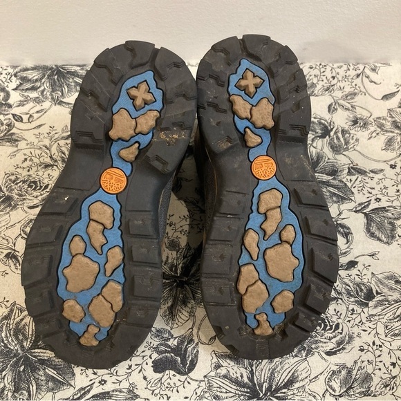 TIMBERLAND Sz 2Y  Hiking Leather Lace Up Ankle Boots Unisex - Picture 7 of 12